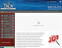 Tablet Screenshot of cityoftroymissouri.com